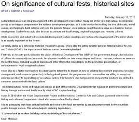 On significance of cultural fests, historical sites - COVER IMAGE
